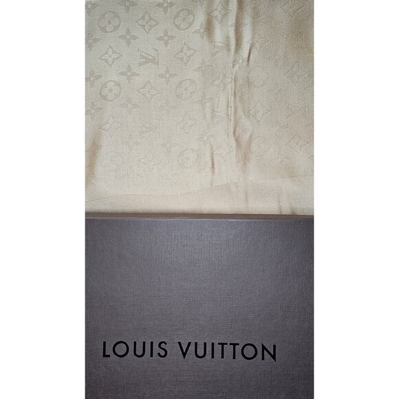 Louis Vuitton Silk Wool Monogram Shawl - Picture 2 of 13